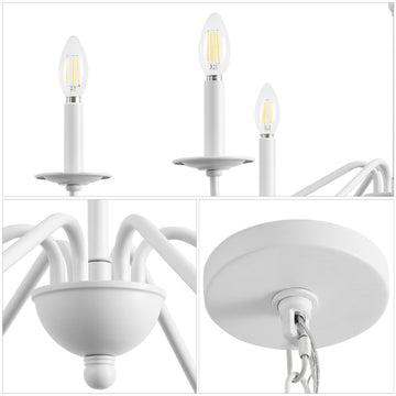 Wicklow 34.75" Bohemian Farmhouse Iron LED Chandelier